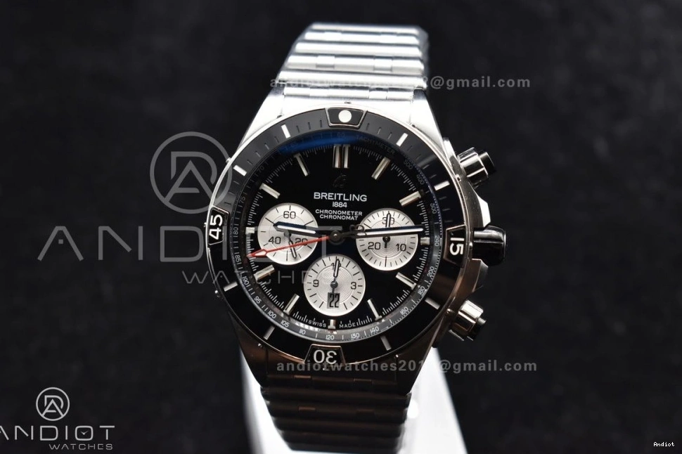 SS SS Edition 44mm Chronomat A7750 on Black 1:1 BLSF Dial B01 Best Bracelet 1112